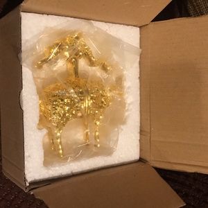 Pair of Brooks Brothers Golden fleece sheep ornament